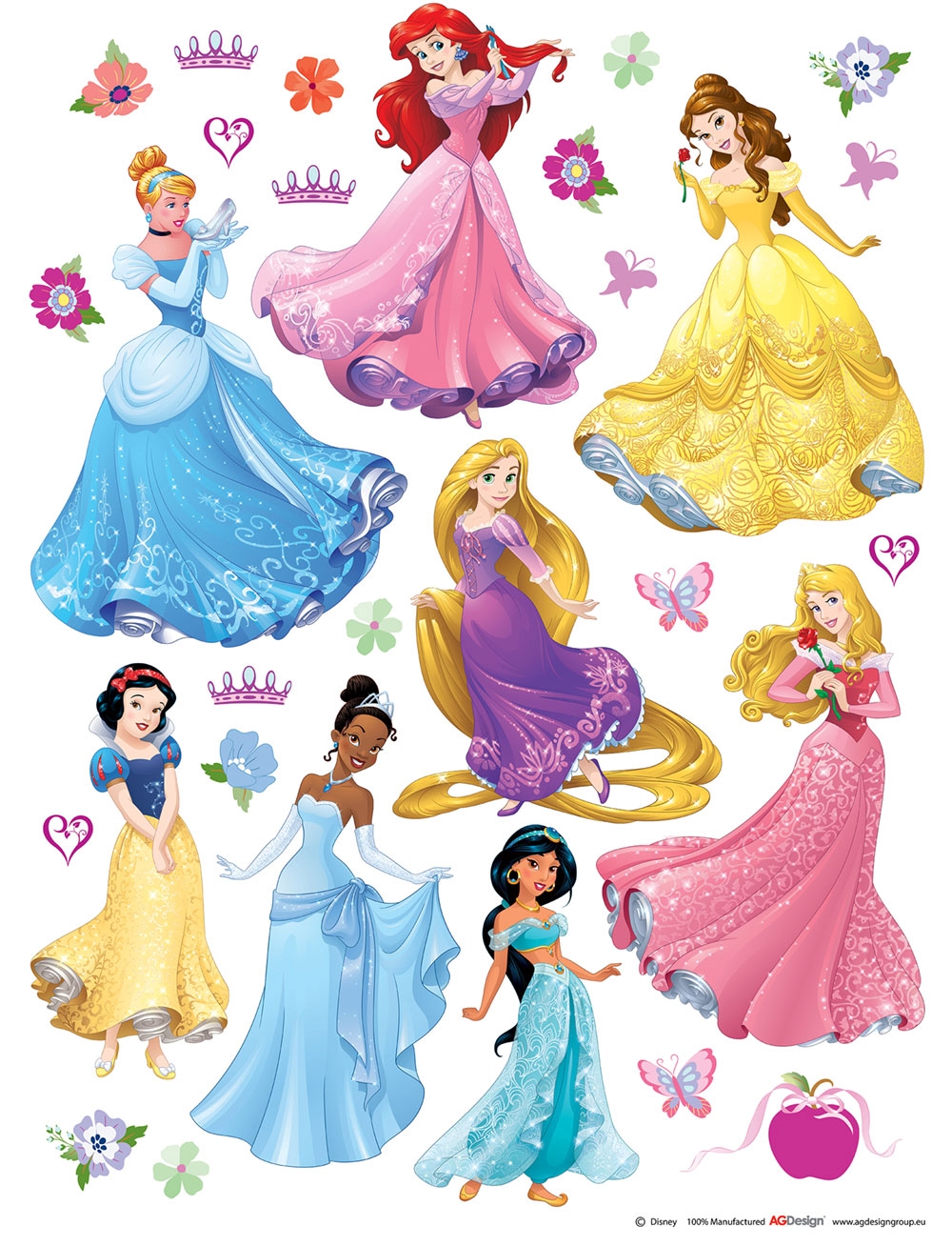 1722 Hercegnők Disney falmatrica